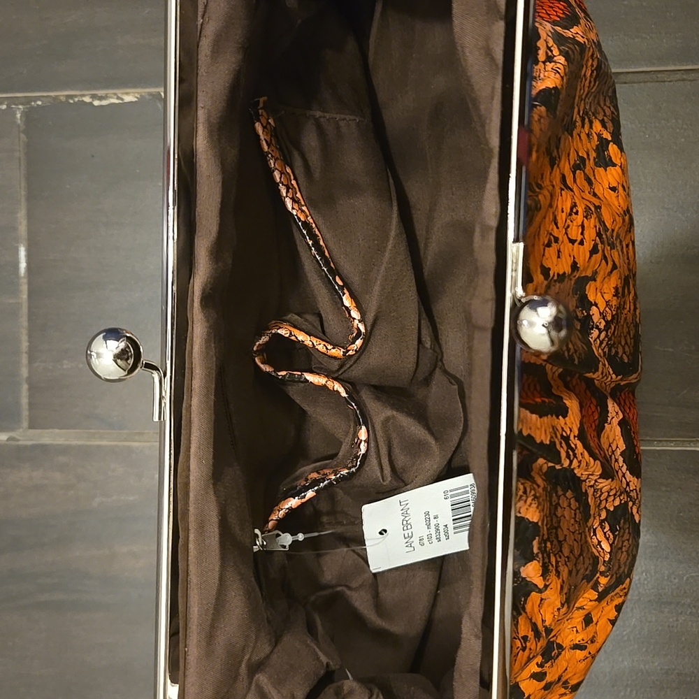 Labe Bryant Faux Snakeskin Clutch Purse - Picture 3 of 4